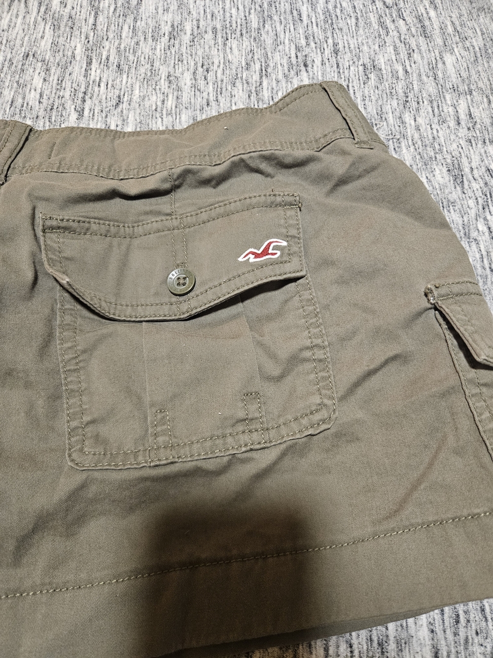 Hollister Olive Green Cargo Mini Skirt